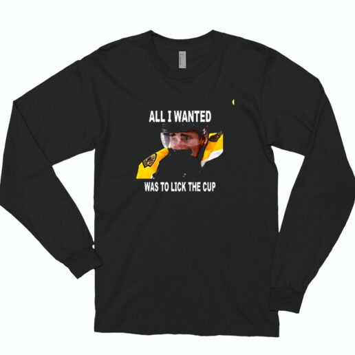 Brad Marchand All I Wanted Was To Lick The Cup Essential Long Sleeve Shirt