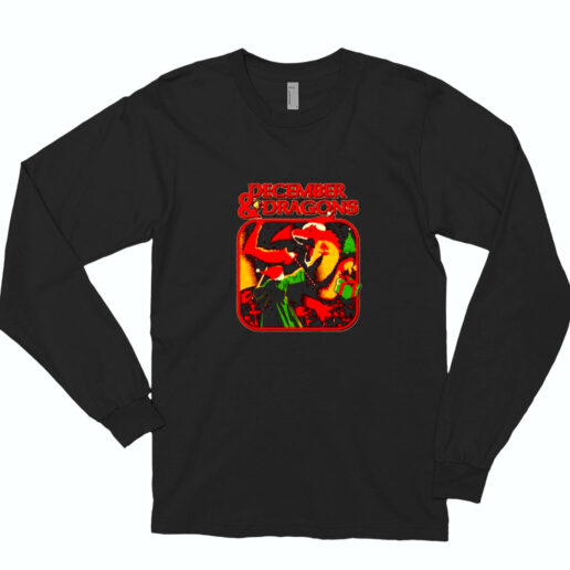 Christmas December & Dragons Essential Long Sleeve Shirt