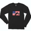 Dirt Bike American Flag Enduro Essential Long Sleeve Shirt