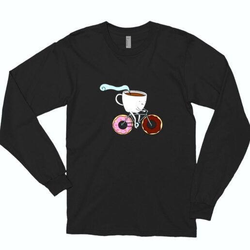 Donuts Coffee Bicycle Essential Long Sleeve Shirt