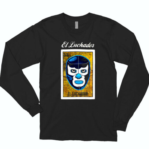 El Luchador Loteria Mexican Bingo Essential Long Sleeve Shirt