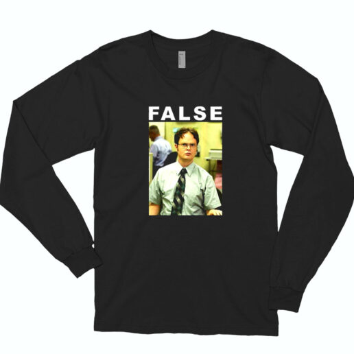False Dwight Schrute The Office Essential Long Sleeve Shirt