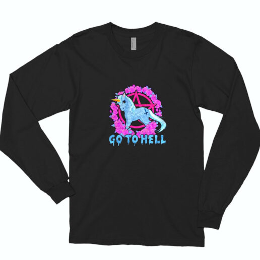 Go To Hell Unicorn Essential Long Sleeve Shirt