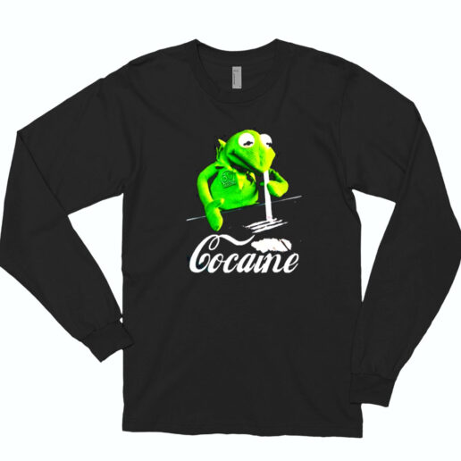 Kermit The Frog Doing Coke Essential Long Sleeve Shirt
