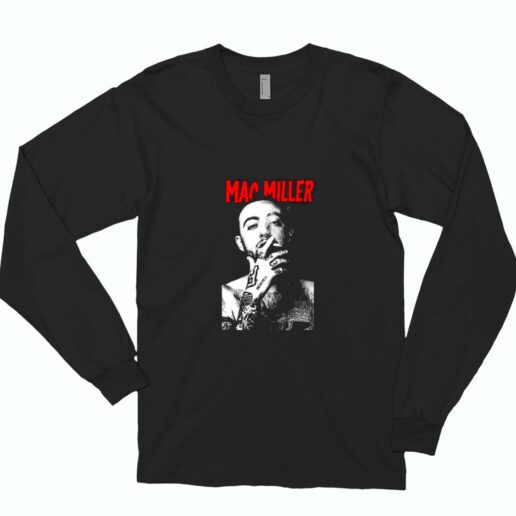 Mac Miller Noir On The Scene Essential Long Sleeve Shirt