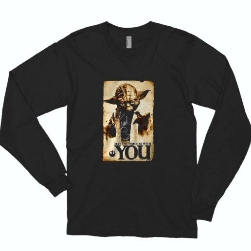 Master Yoda Signature May The Force Be With You Essential Long Sleeve Shirt