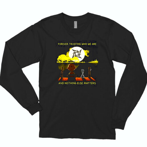 Metallica Snoopy And Charlie Brown Forever Trusting Essential Long Sleeve Shirt