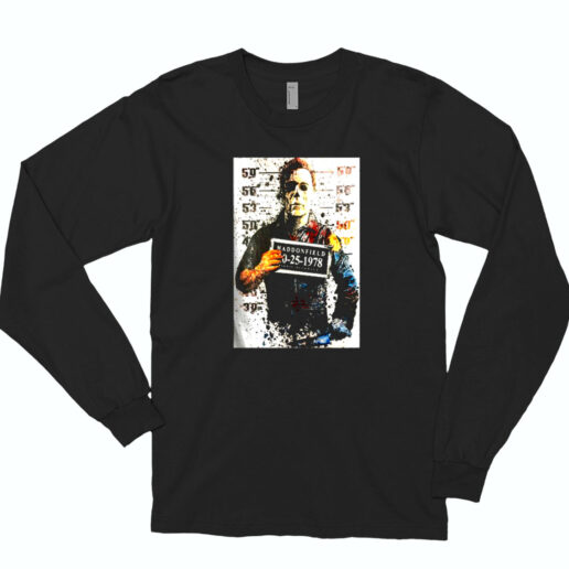 Michael Myers Halloween Mug Shot Essential Long Sleeve Shirt