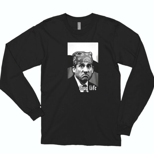 Michael Scott The Office Tv Show Thug Life Essential Long Sleeve Shirt