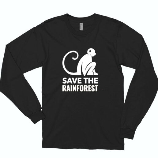 Monkey Save The Rainforest Essential Long Sleeve Shirt