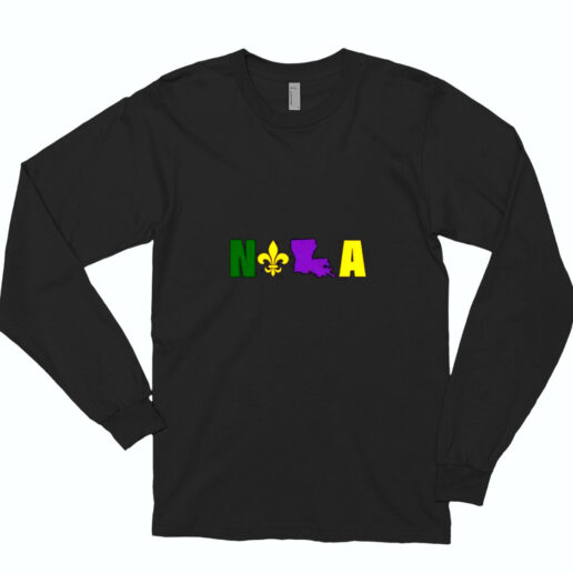 Nola Mardi Gras New Orleans Essential Long Sleeve Shirt