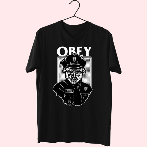 Obey Pig Cops Black Essential T Shirt