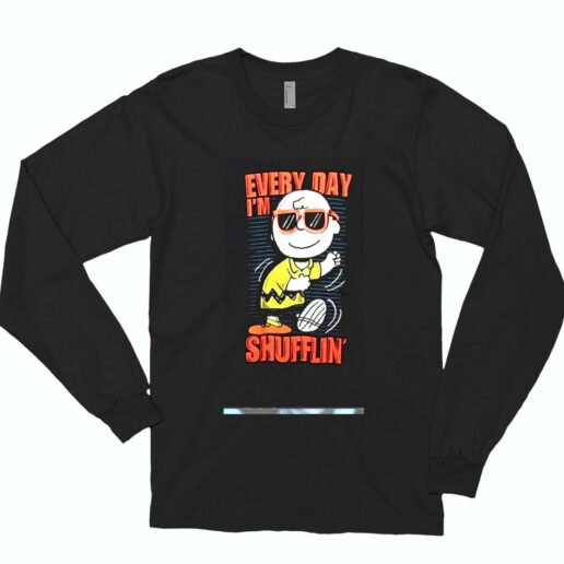 Peanuts Charlie Brown Shufflin Essential Long Sleeve Shirt