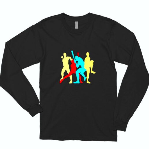 Retro Baseball Poses Essential Long Sleeve Shirt