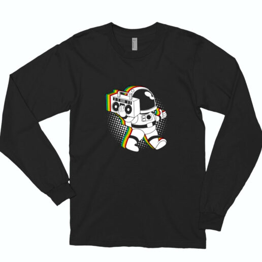 Space Astronaut Boombox Essential Long Sleeve Shirt