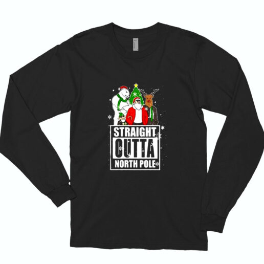 Straight Outta North Pole Christmas Essential Long Sleeve Shirt