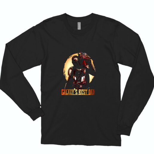 The Mandalorian Galaxys Best Dad Baby Yoda Essential Long Sleeve Shirt