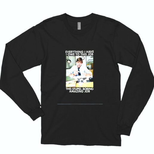 The Office Jim Halpert Stupid Boring Essential Long Sleeve Shirt