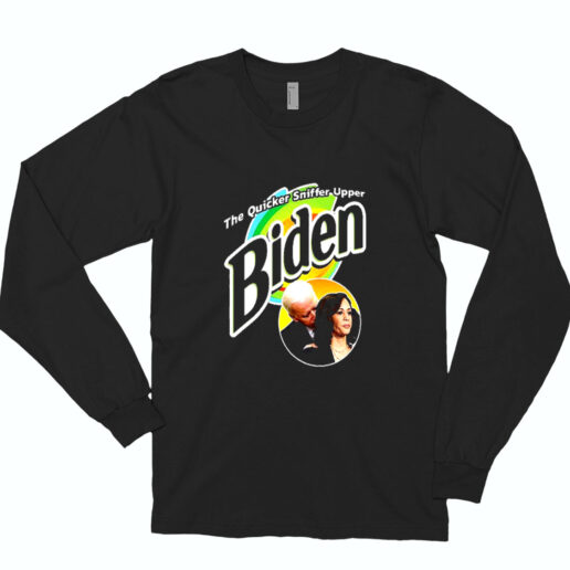 The Quicker Sniffer Upper Biden Essential Long Sleeve Shirt