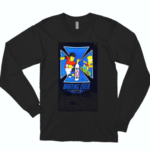 The Simpsons Skate Boarding Fea Essential Long Sleeve Shirt