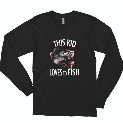 This Kid Loves To Fish Essential Long Sleeve Shirt